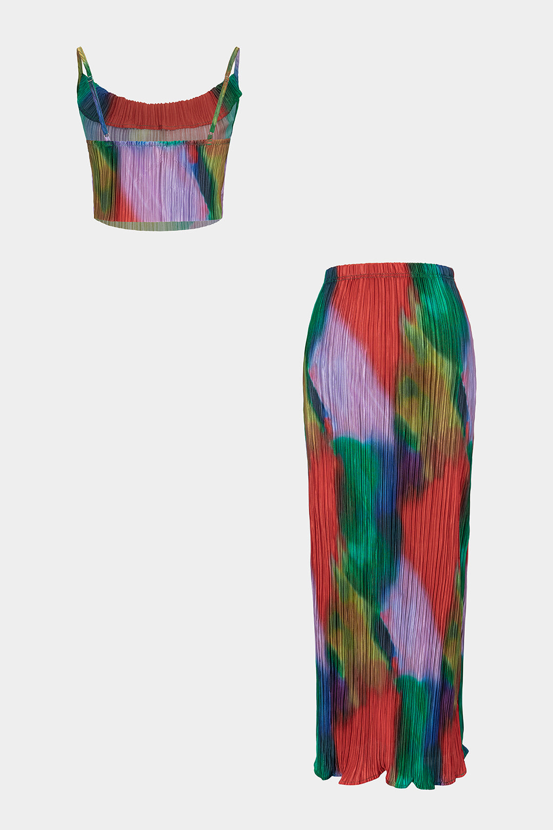 Tie-dye set met top en rok