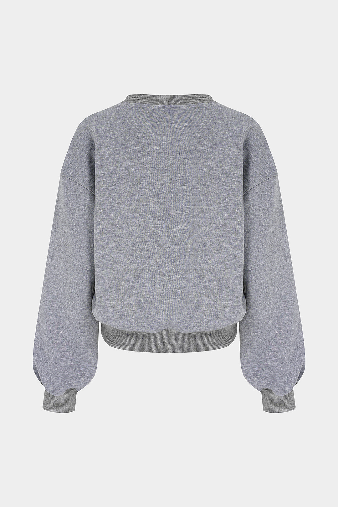 Geribde sweater met V-hals