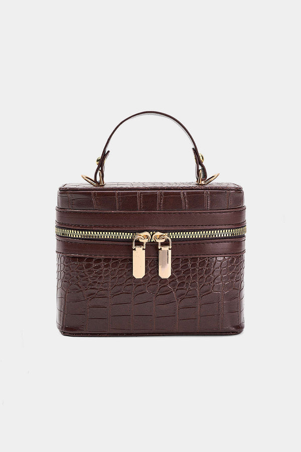 Leren-look tas met rits