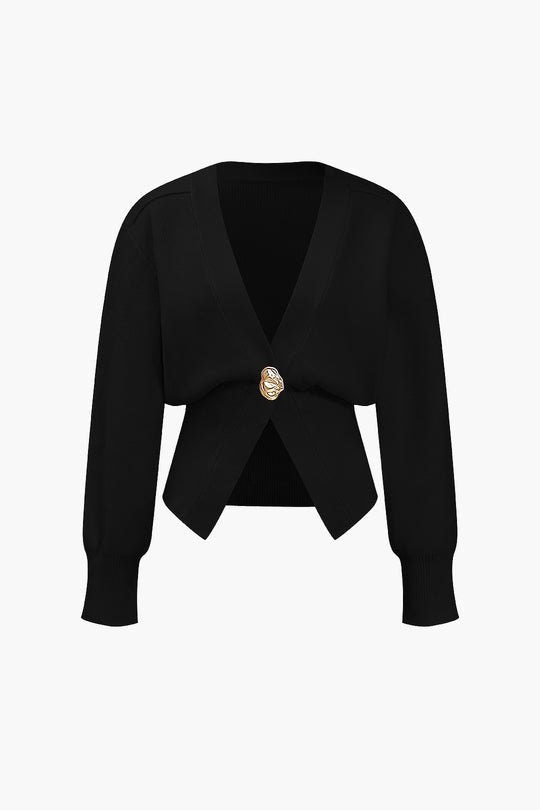 Cardigan trui met V-hals