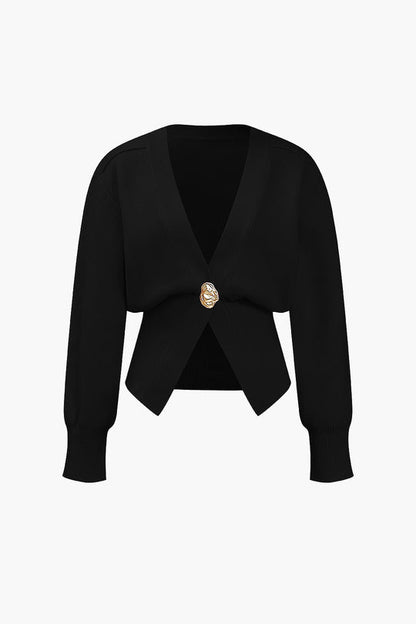 Cardigan trui met V-hals