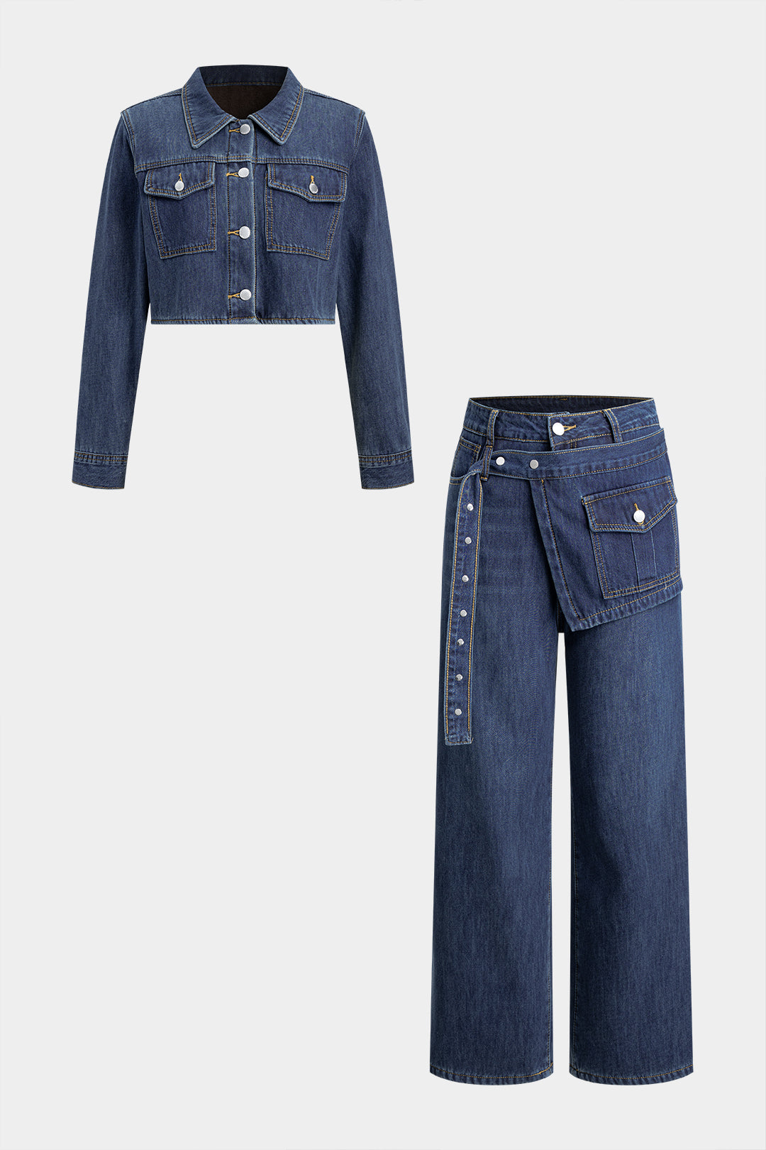 Karlijn - Denim set met top en jeans