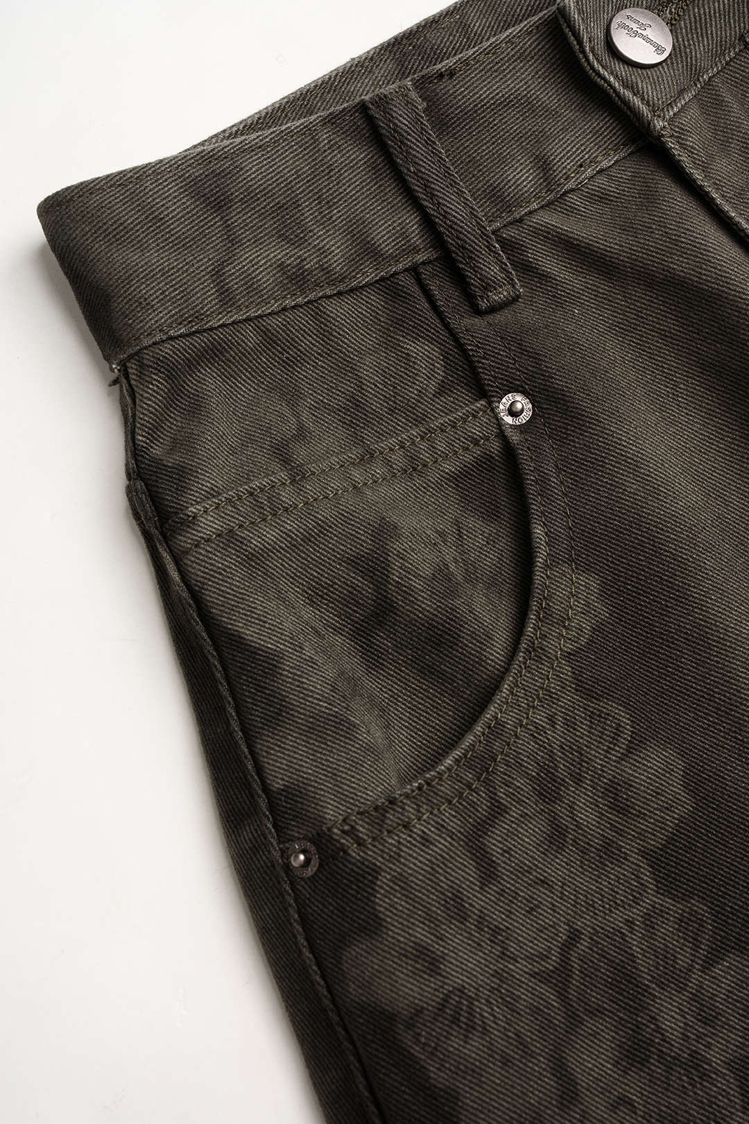 Rosa - Bloemenprint jeans