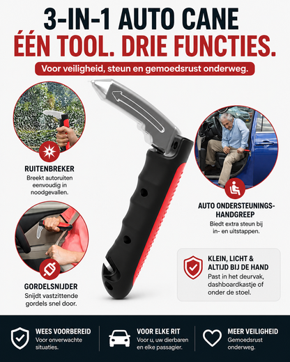 Auto Cane 3-in-1 — Instappen, uitstappen, veilig reizen
