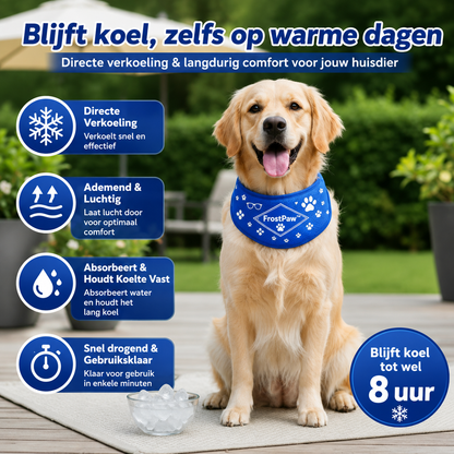 FrostPaw™ Verkoelende Halsband & Koelsjaal voor Honden en Katten
