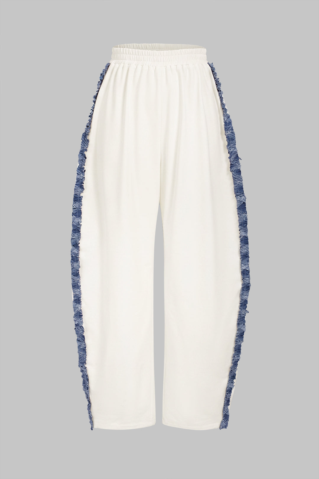 Patchwork denim broek