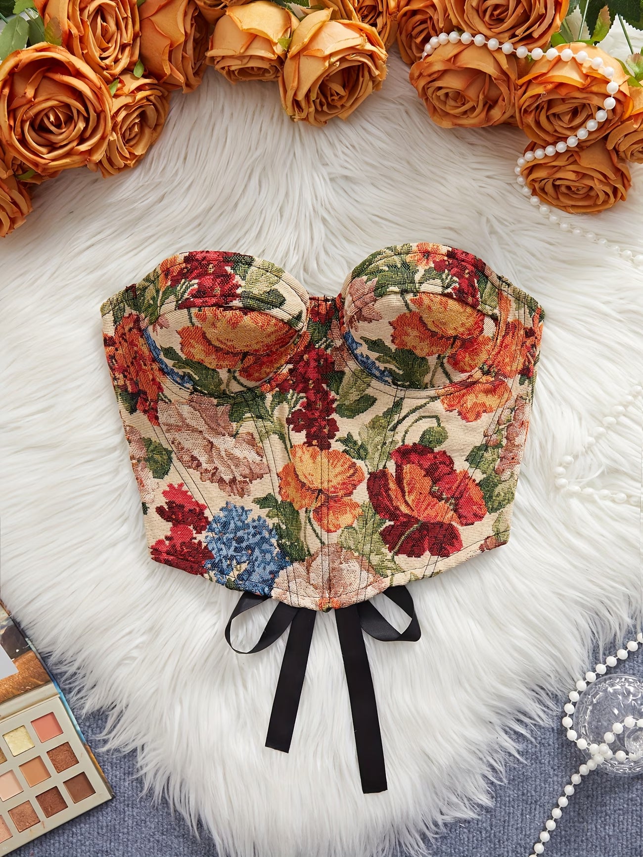 Retro Corset met Beugel zonder Borstpad