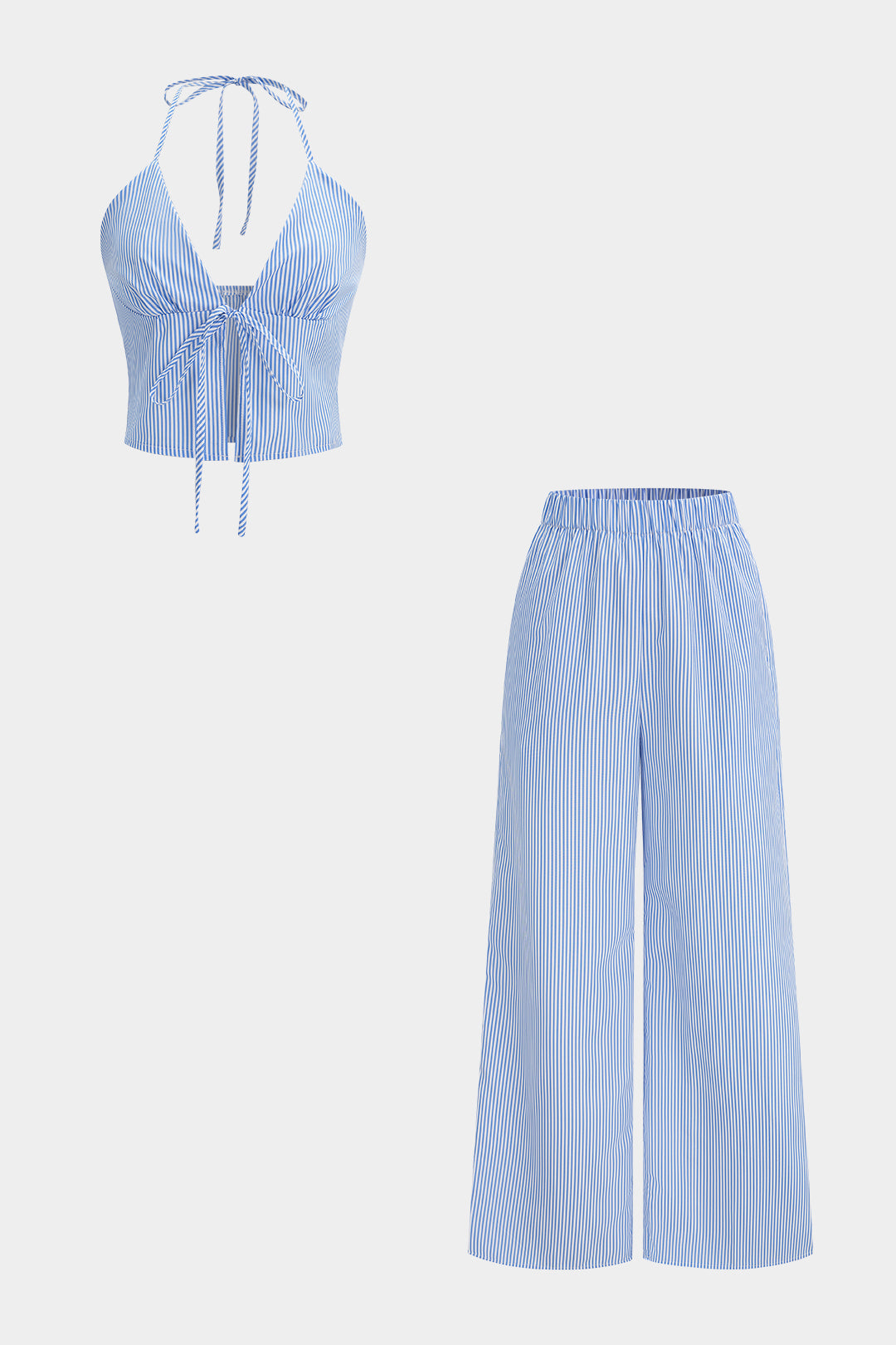 Jade - Gestreepte set met top en broek