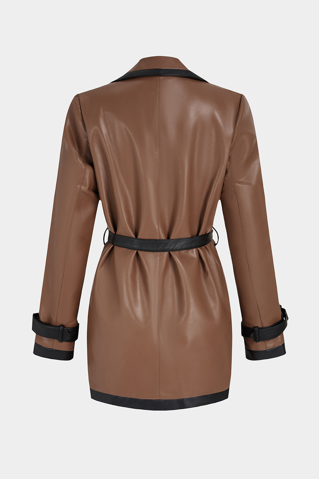 Dila - Leren-look blazer met riem