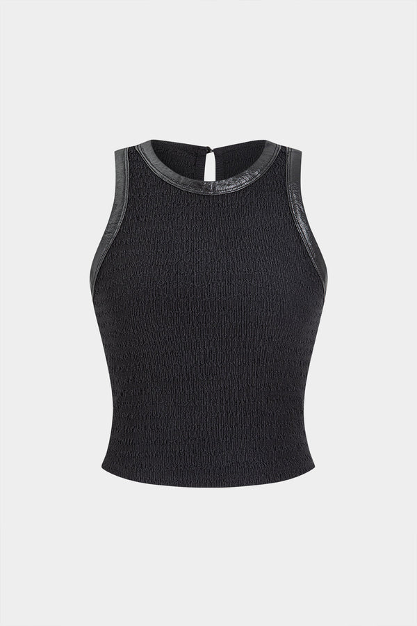 Leren-look tanktop