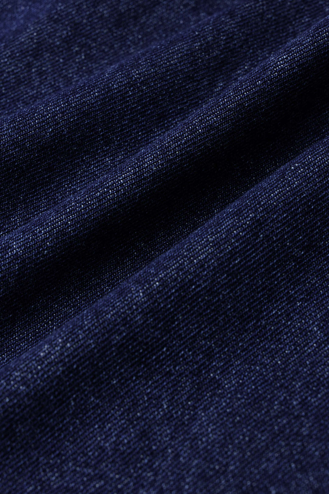 Denim patchwork jas met trekkoord, rits en revers