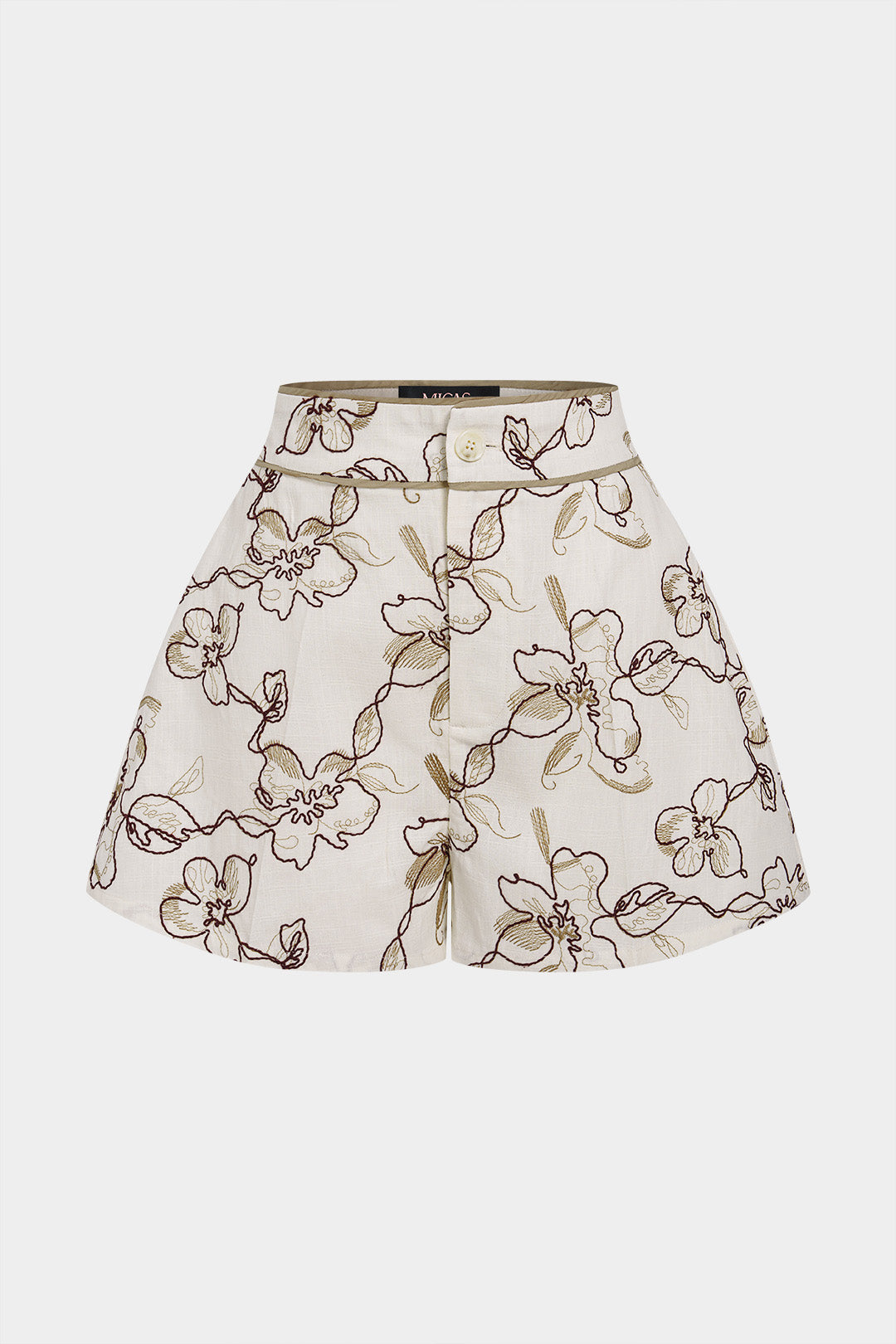 Bloemenprint short met wijde pijpen