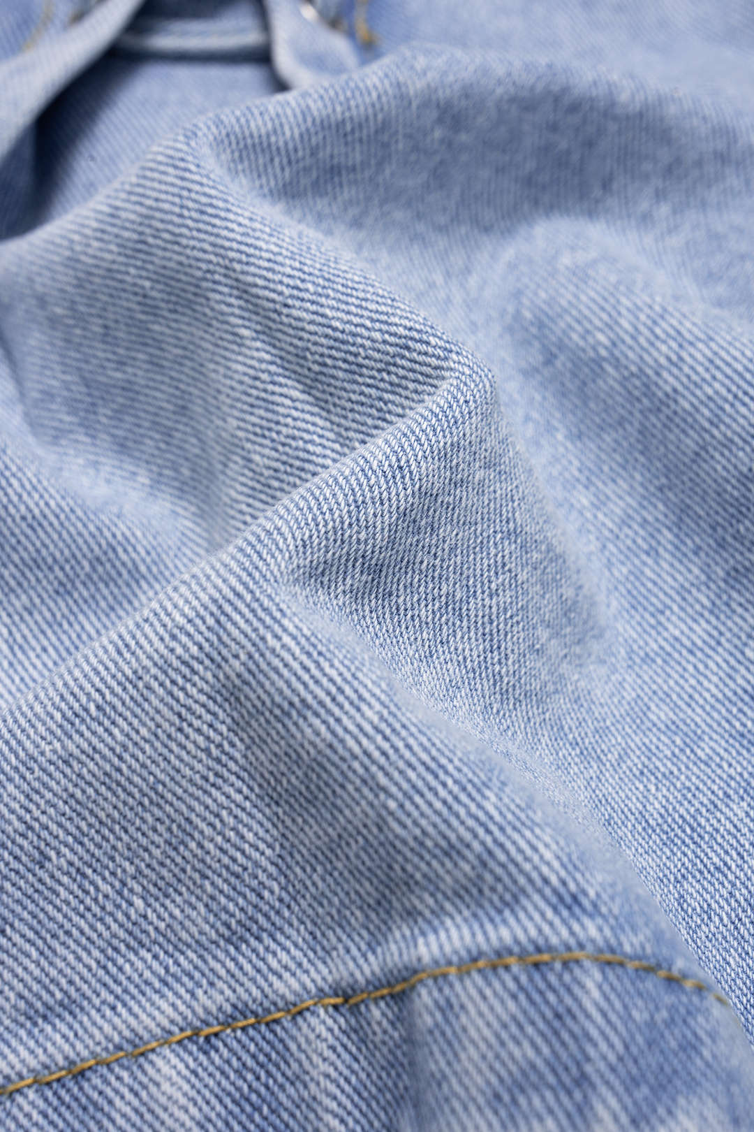 Denim short met strik, hoge taille en wijde pijpen