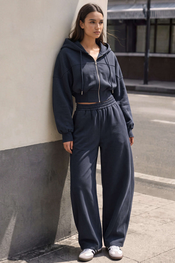 Elise - Hoodie met trekkoord en rits