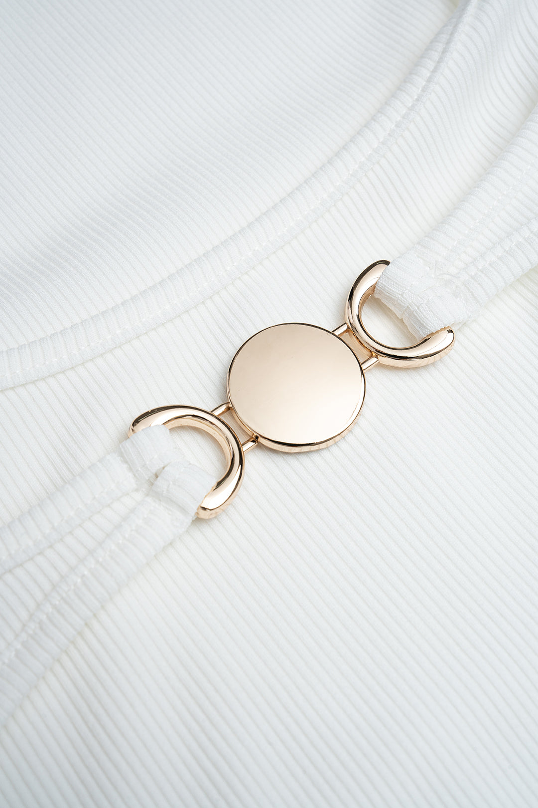 Demi - Metallic tanktop met ronde hals