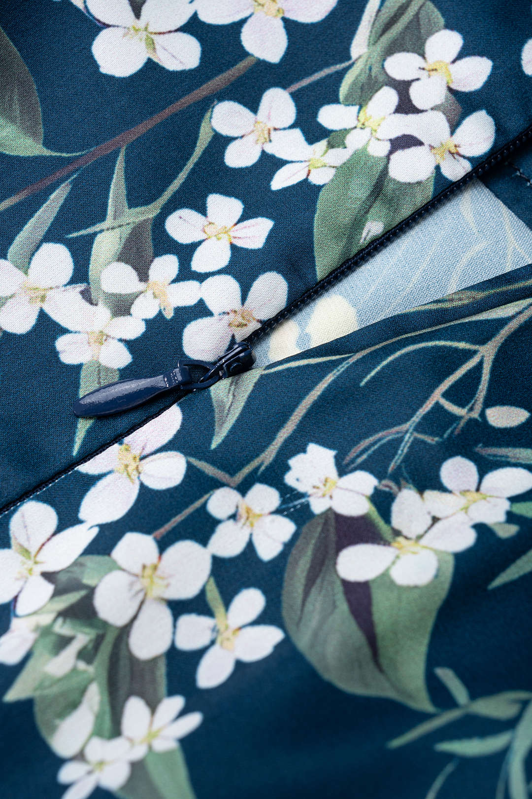 Bloemenprint satijnen rok