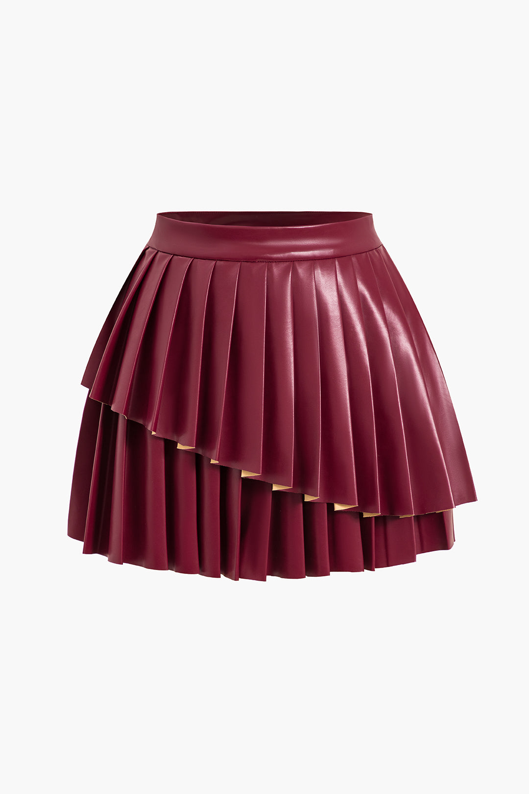 Uma - Effen leren-look rok