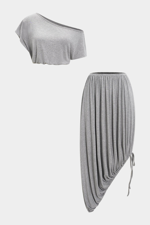 Elske - Asymmetrische set met top en rok