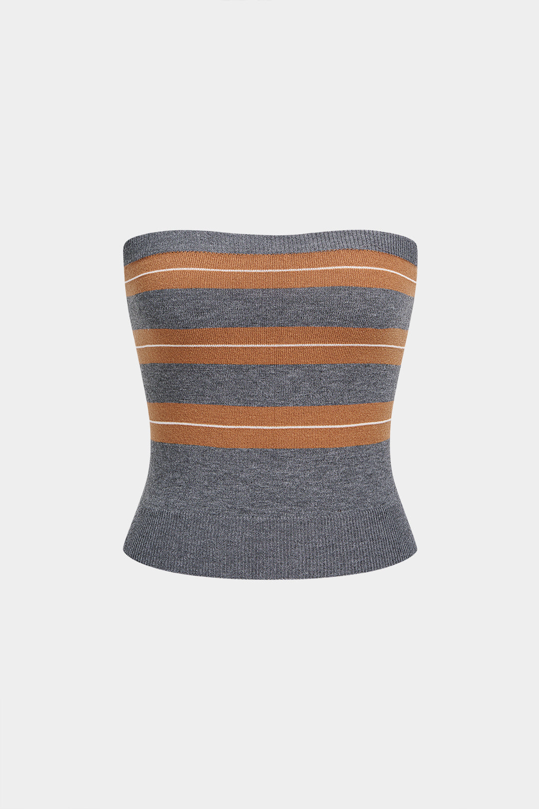 Nina - Gebreide set met strapless top en vest