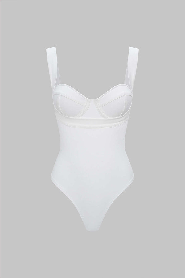 Elise - Effen mouwloze body met spaghettibandjes