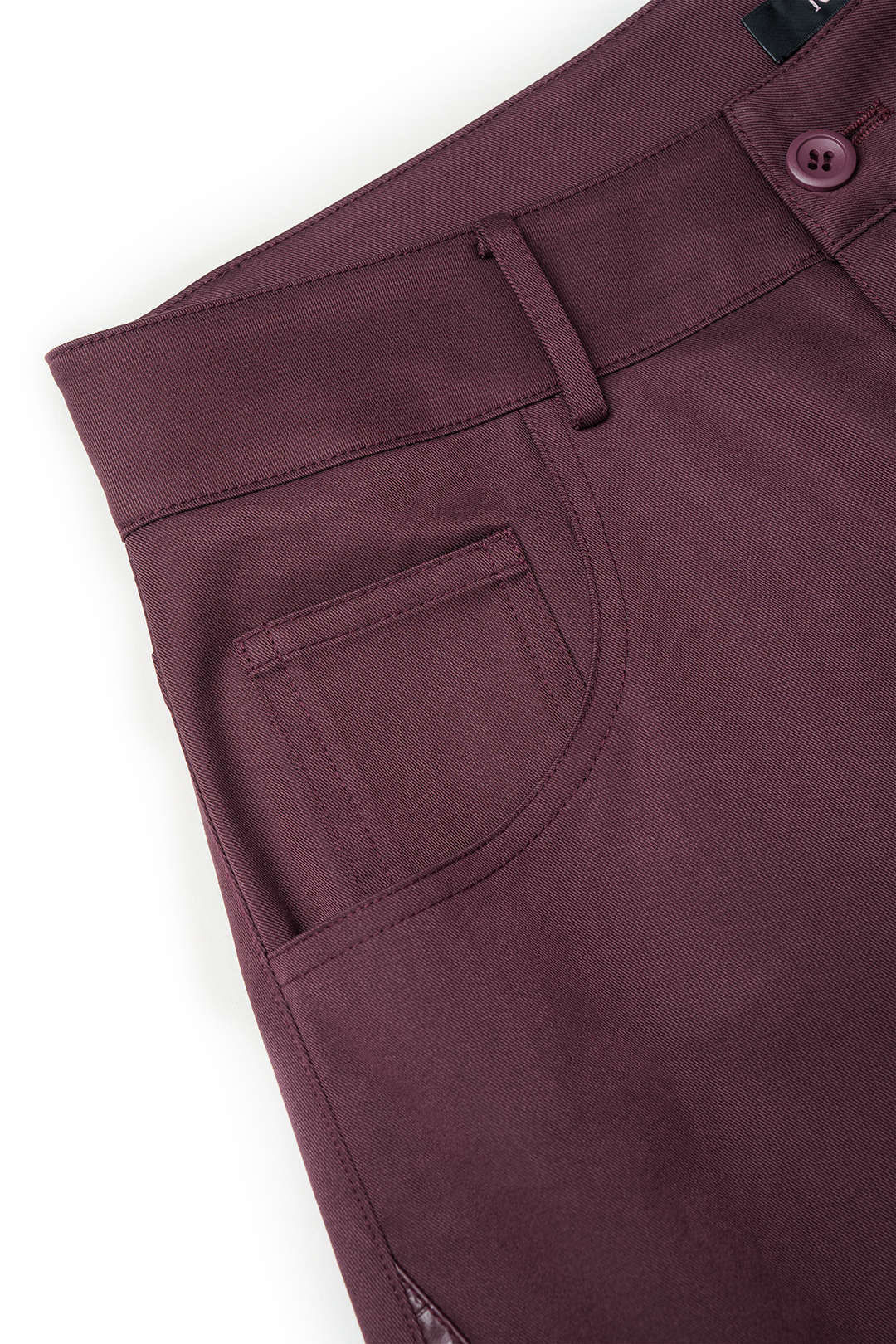 Demi - Leren-look patchwork broek