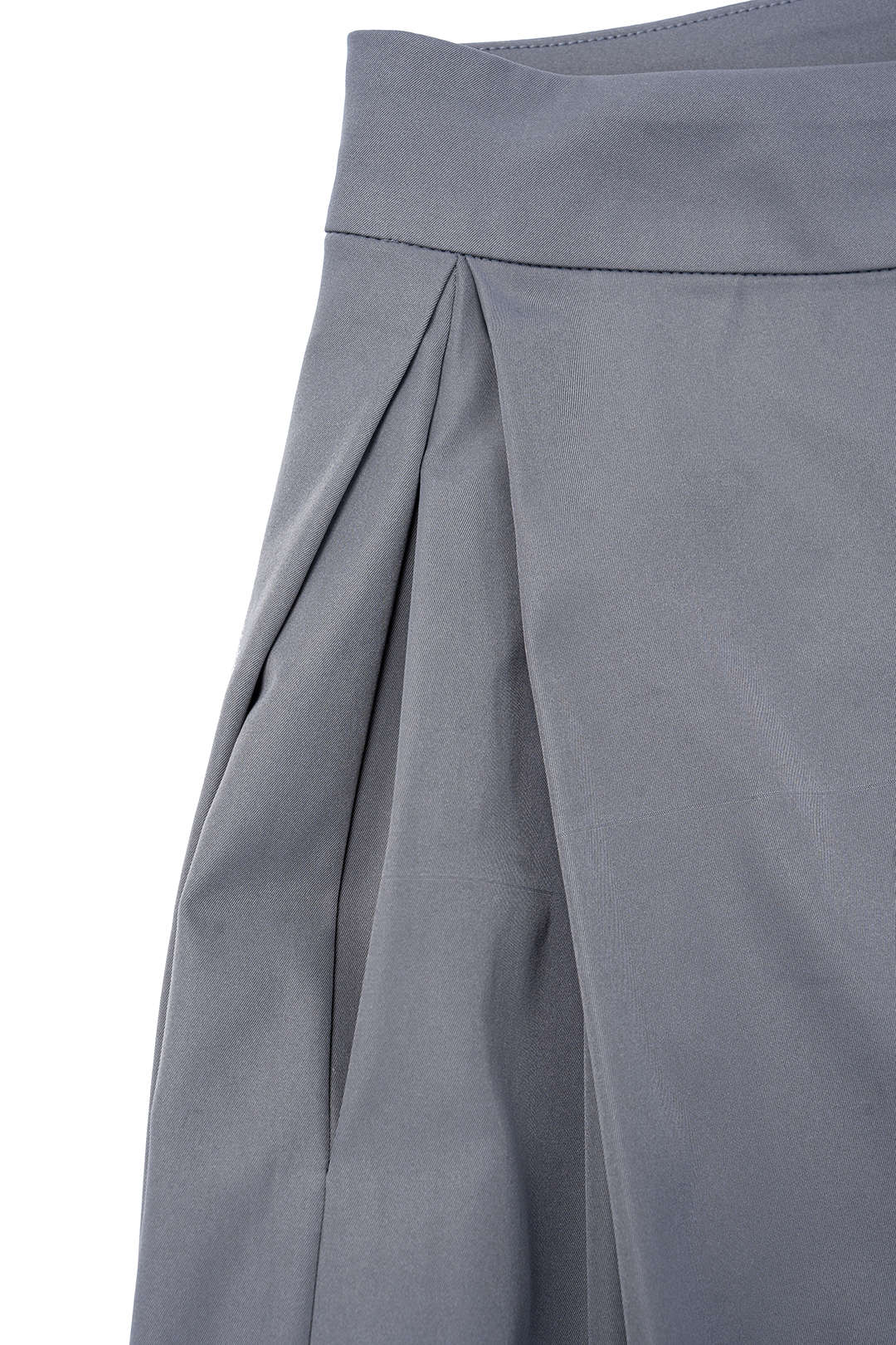 Effen broek met ruches, rits en hoge taille