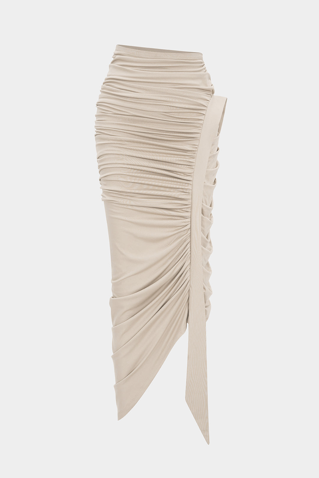 Asymmetrische rok met ruches
