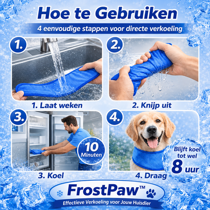 FrostPaw™ Verkoelende Halsband & Koelsjaal voor Honden en Katten