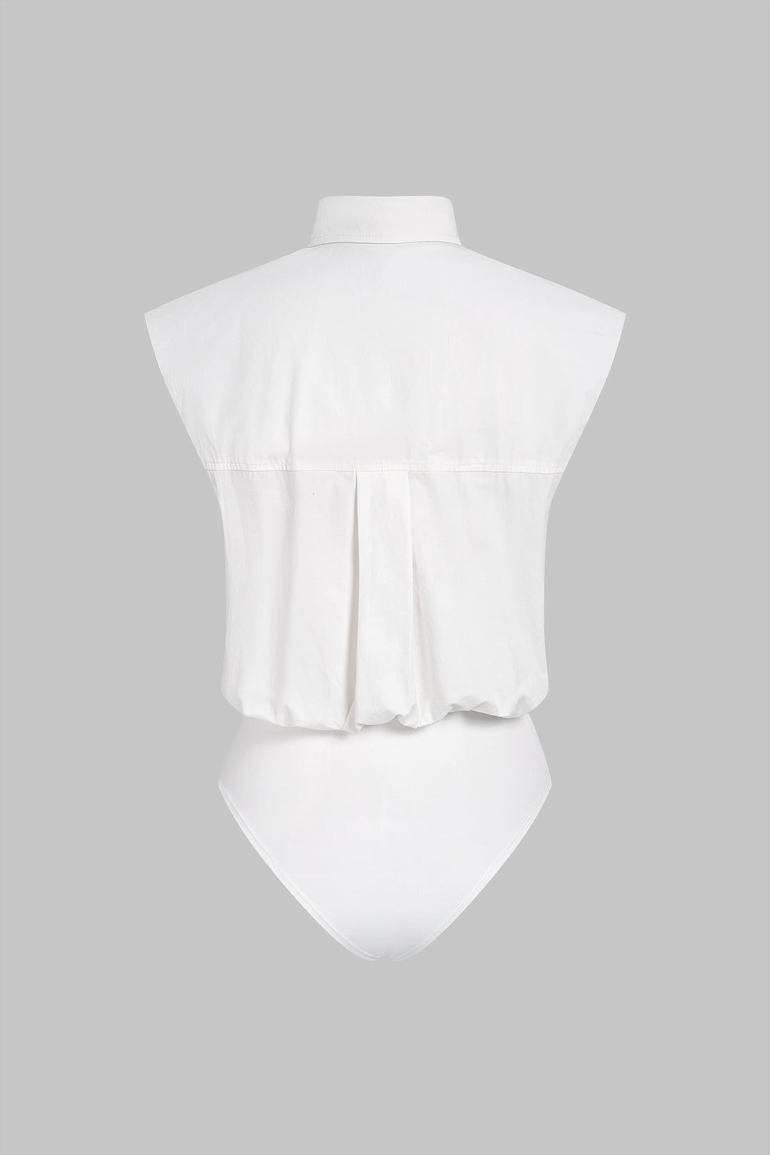 Effen mouwloze body met strik