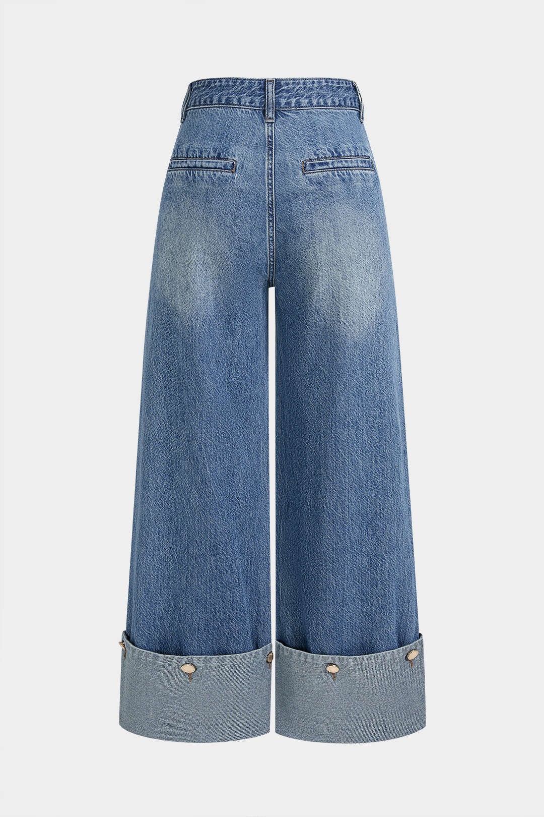 Lyla - Jeans met knoopjes en rechte pijp