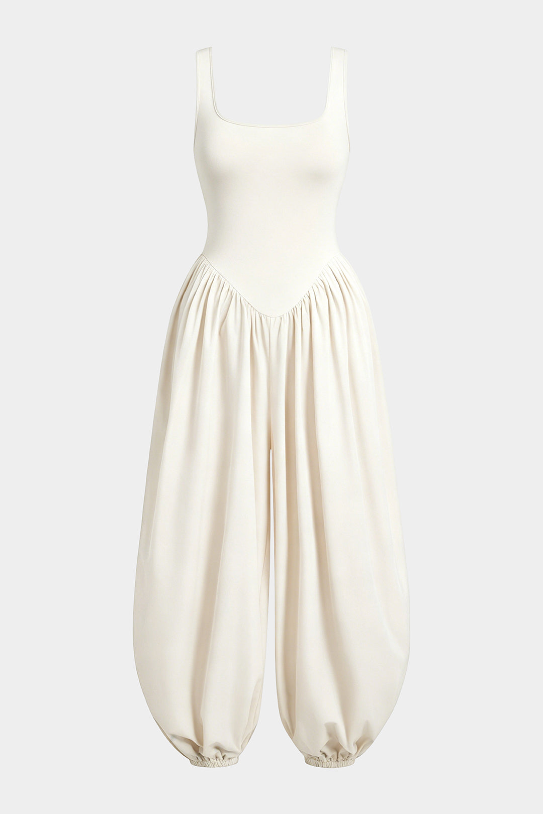 Mouwloze jumpsuit met vierkante hals