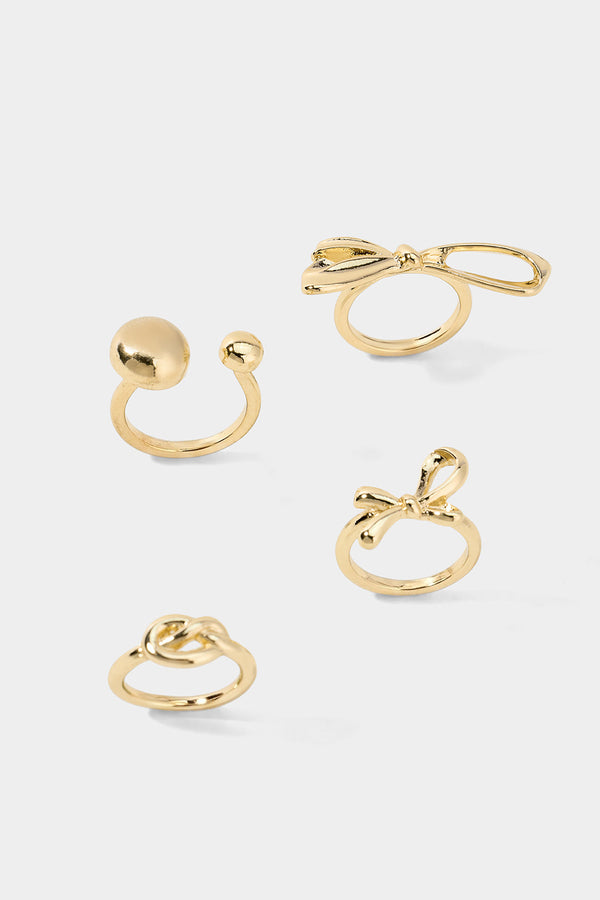 Geometrische ringen met strik