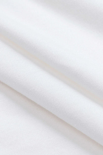 Effen T-shirt met plooien en strik aan de voorkant