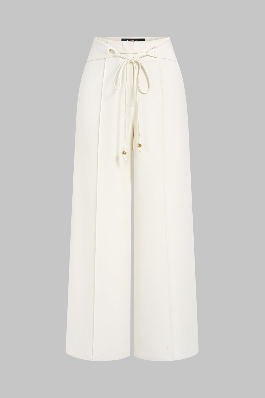 Broek met strik en rechte pijp