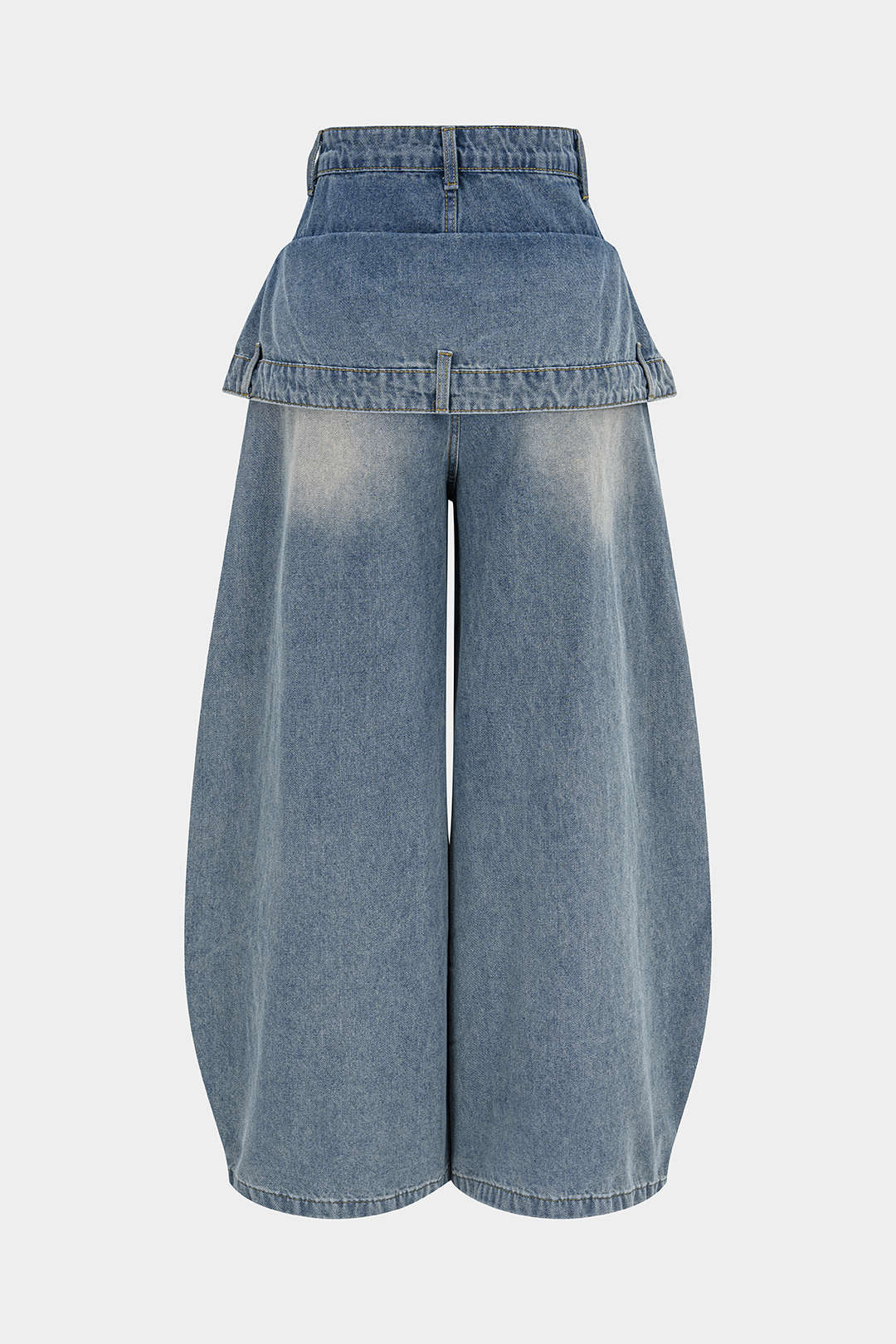 Dana - Asymmetrische jeans met wijde pijpen