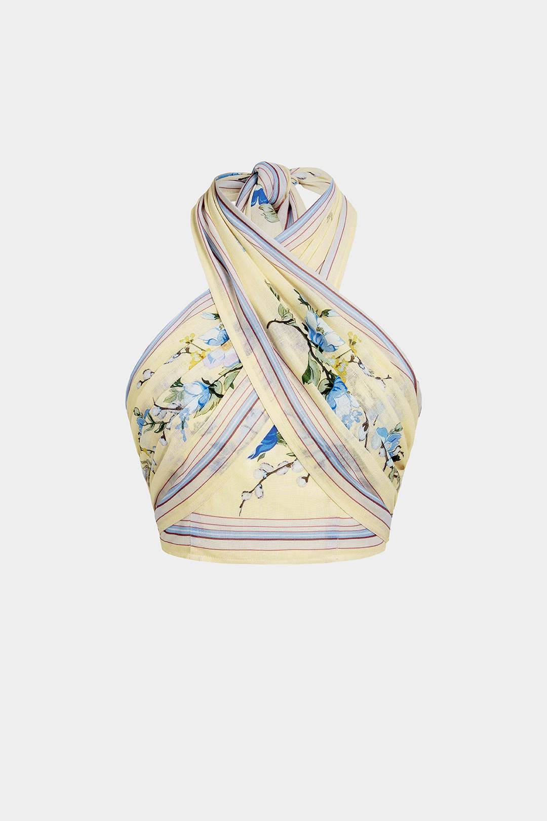 Bloemenprint tanktop met strik