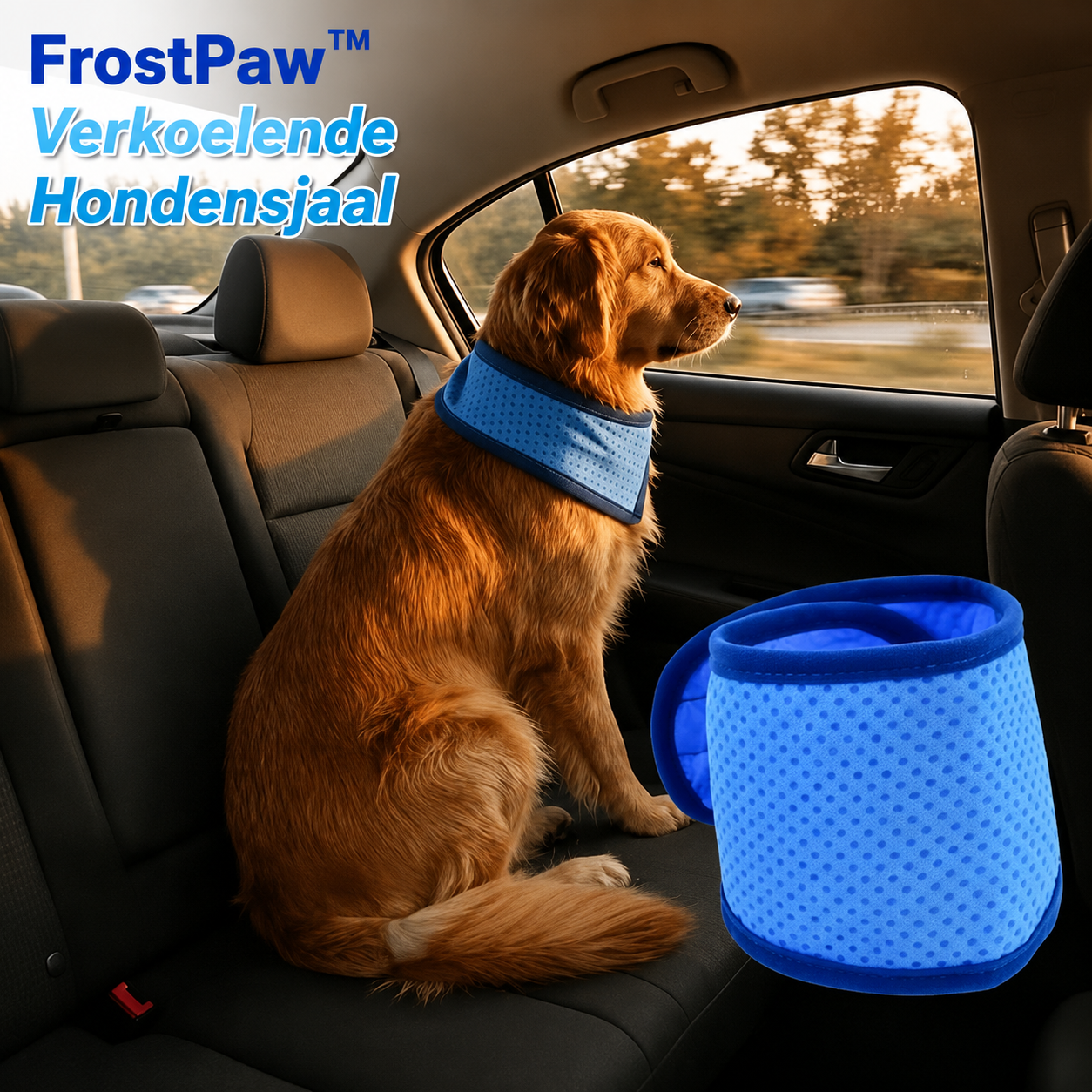 FrostPaw™ Verkoelende Halsband & Koelsjaal voor Honden en Katten