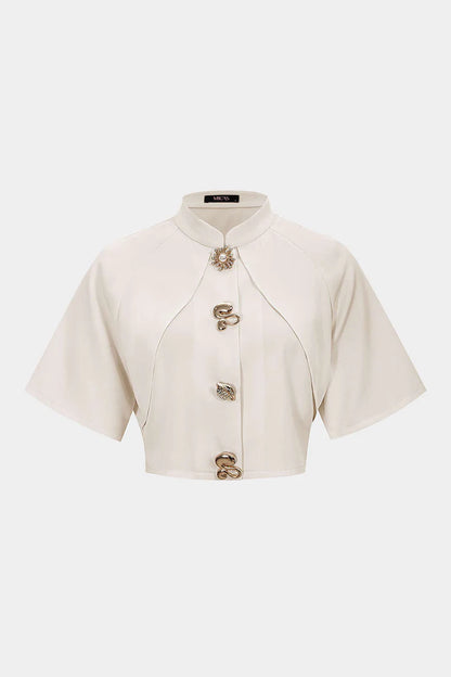 Slim fit blazer met metallic textuur