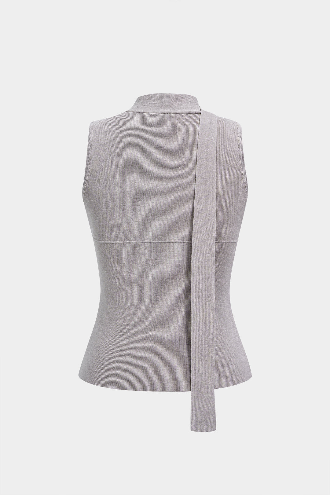 Gebreide patchwork tanktop met kant en V-hals
