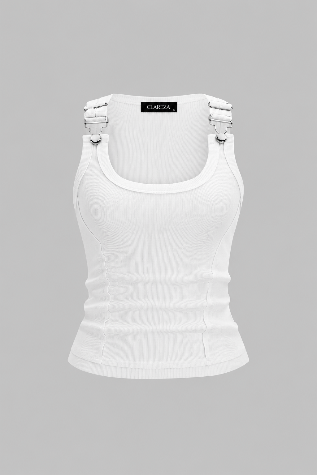 Metallic tanktop met ronde hals
