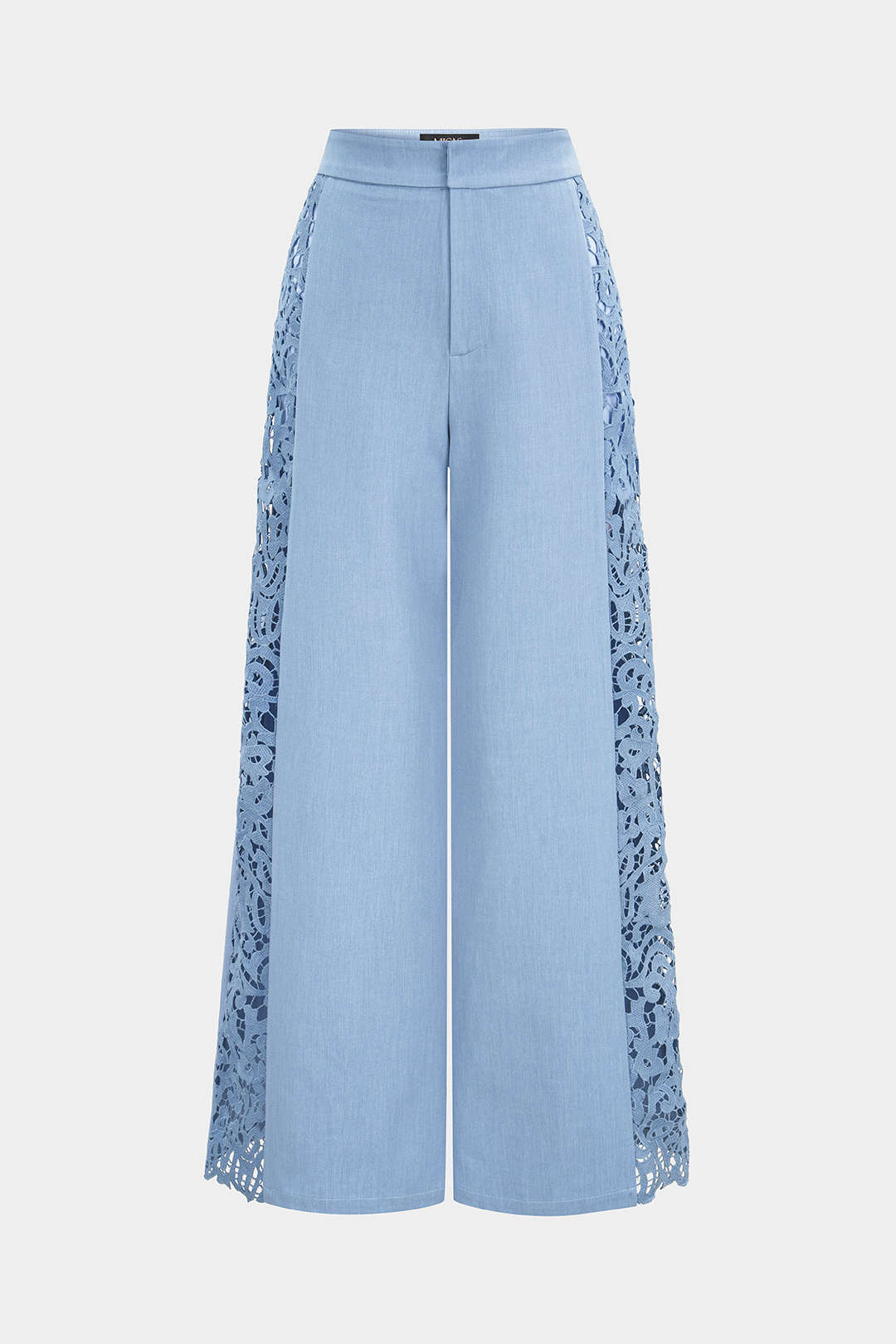 Vesna - Broek met opengewerkt detail en wijde pijpen