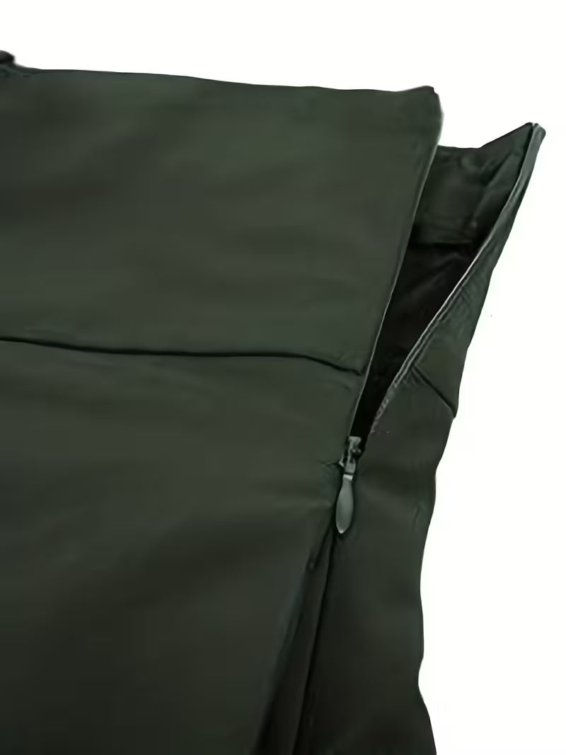 Midi-Rok met Gerimpelde Taille