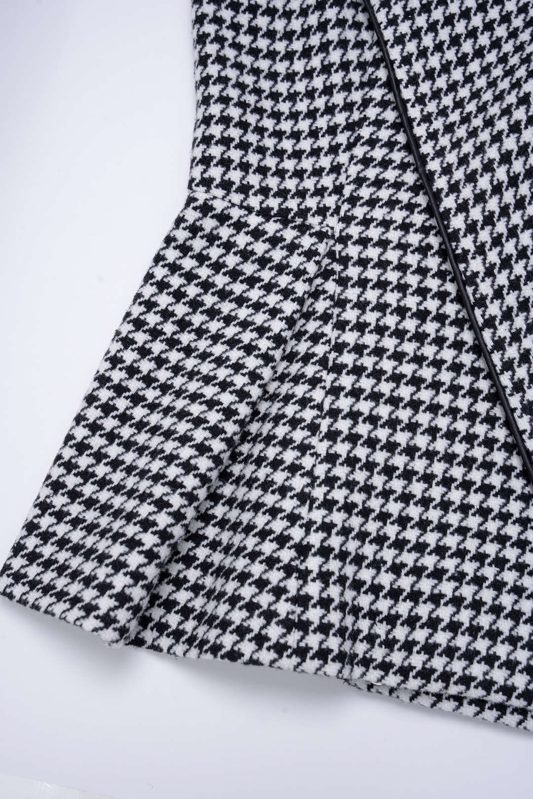Pied-de-poule tweed gilet met reverskraag