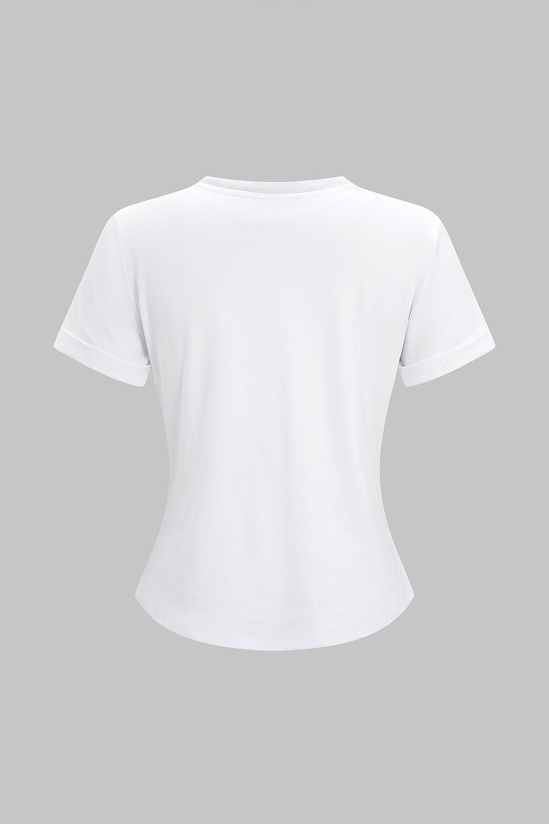 T-shirt met strik en korte mouwen