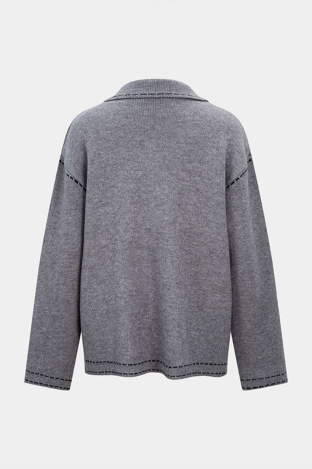 Gebreid vest met revers