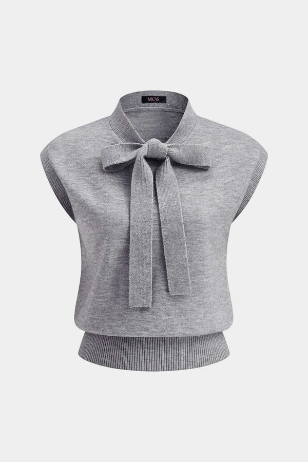 Pien - Gebreide tanktop met strik