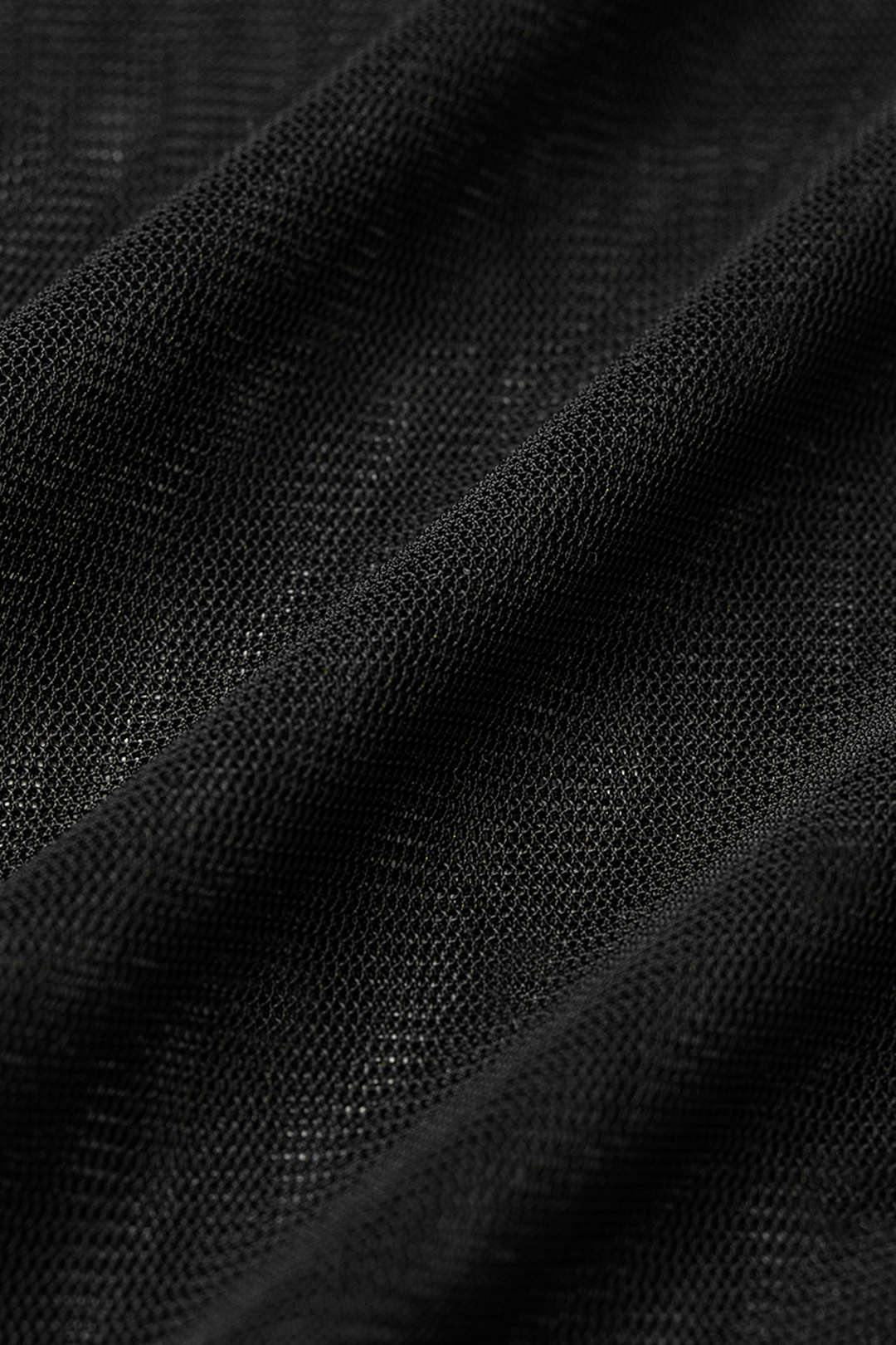 Mesh patchwork body met kanten rand en halternek