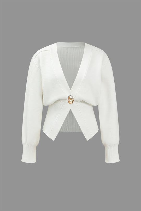 Cardigan trui met V-hals