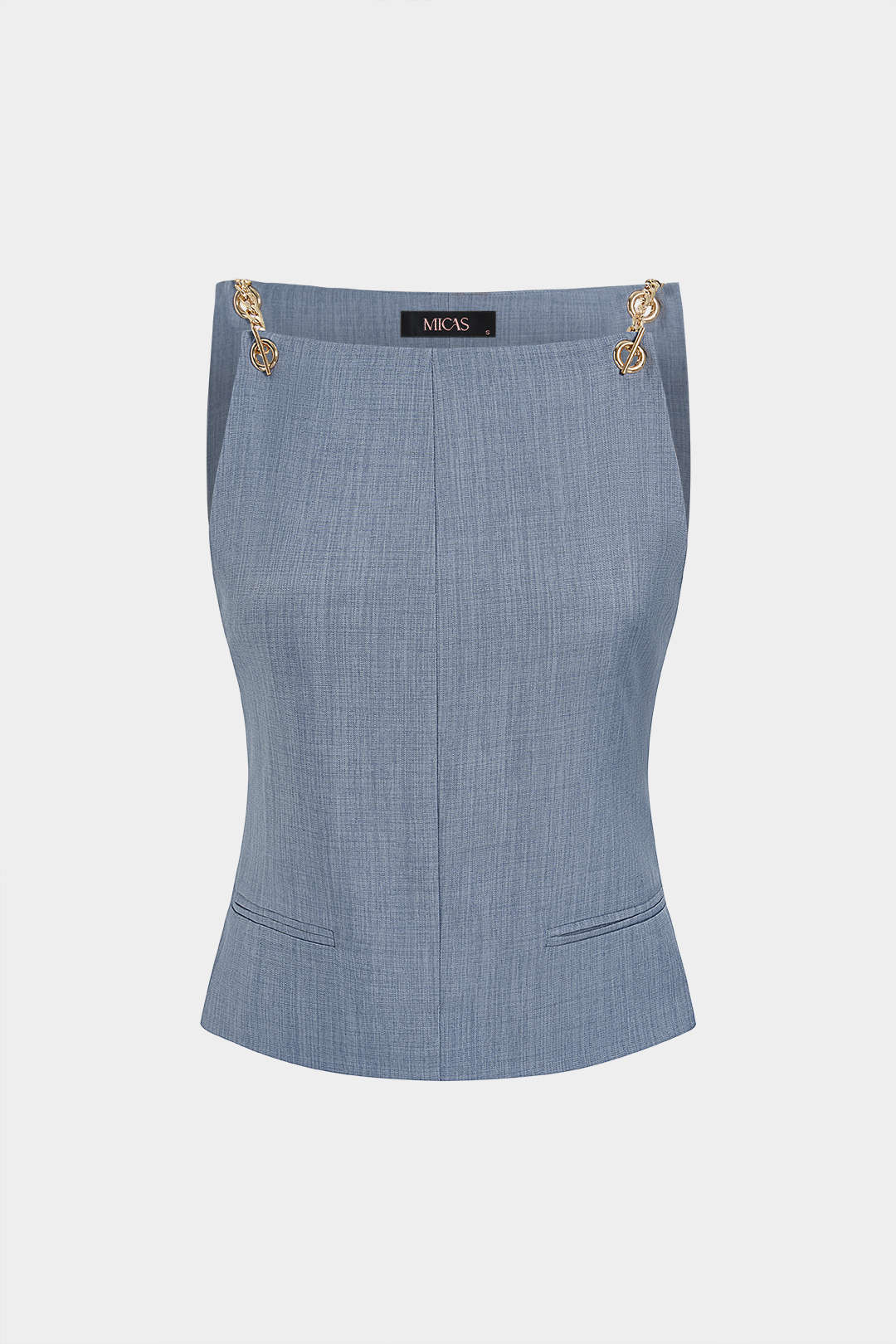 Metallic tanktop met kettingdetail