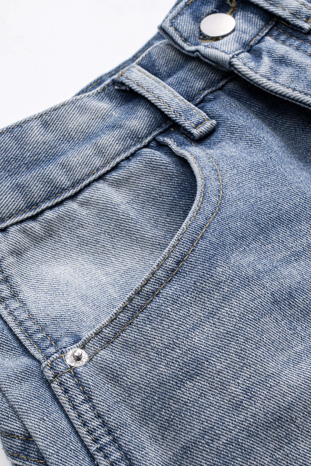 Patchwork jeans met rechte pijp